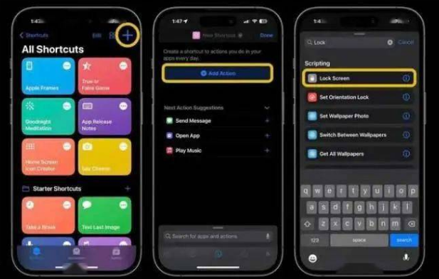 婺源苹果14锁屏维修店分享iPhone14升级iOS16.4后如何创建锁屏快捷方式 
